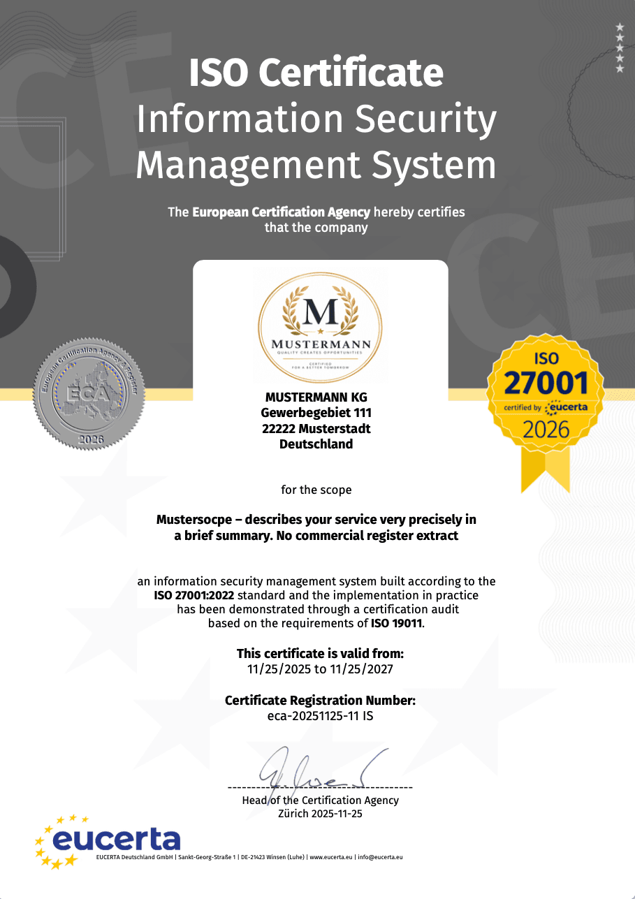 ISO 27001 Muster